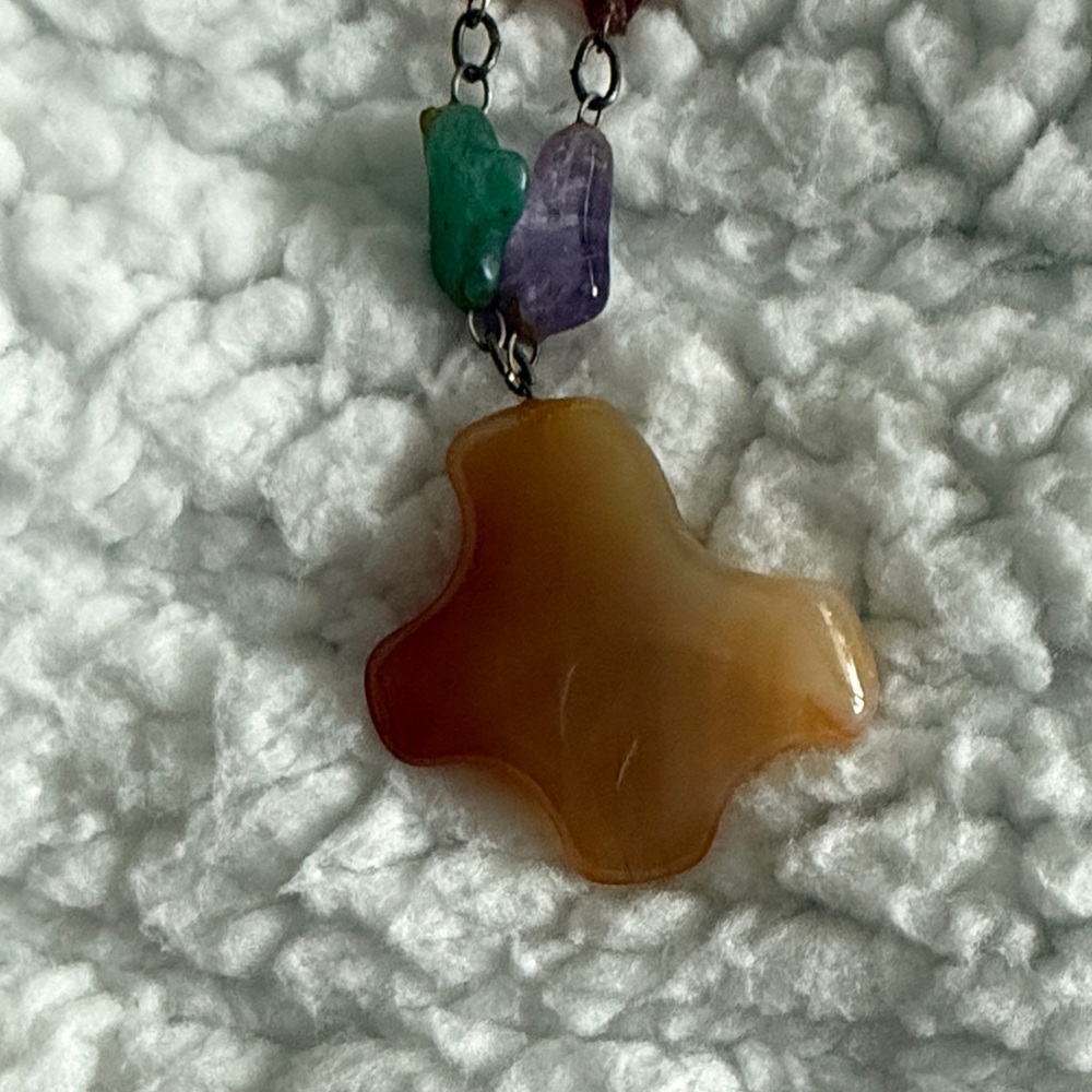 Chic Multicolor Stone Necklace - image 5